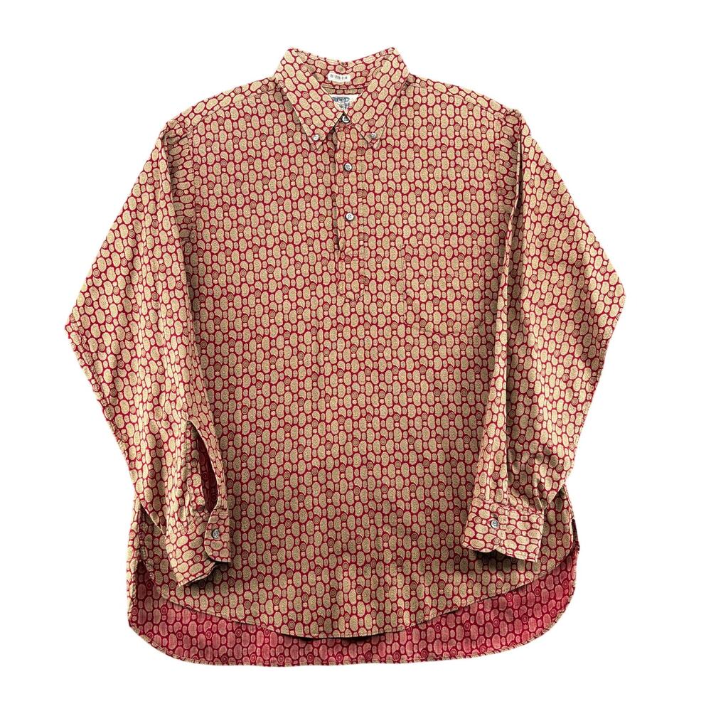Vintage 60s Van Heusen Paisley Popover Gusset Mens M Shirt Pullover Cotton